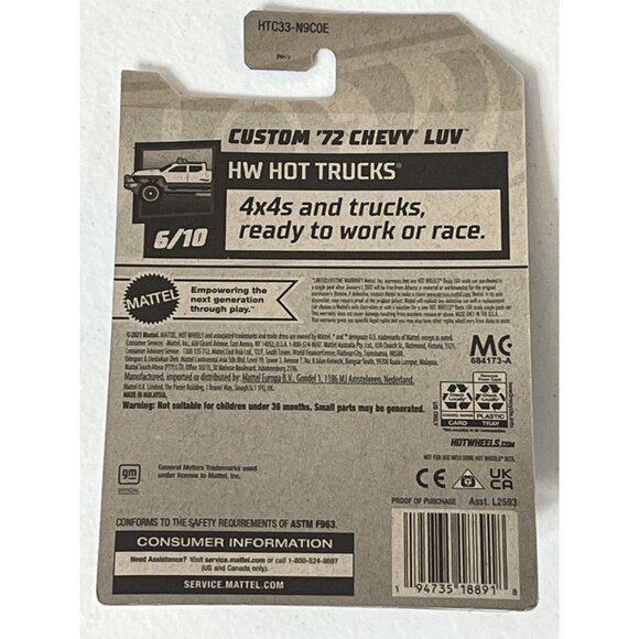 Hot Wheels 2025 Custom ’72 Chevy LUV Green Pickup HW Hot Trucks Series New on Ca - Picture 2 of 6